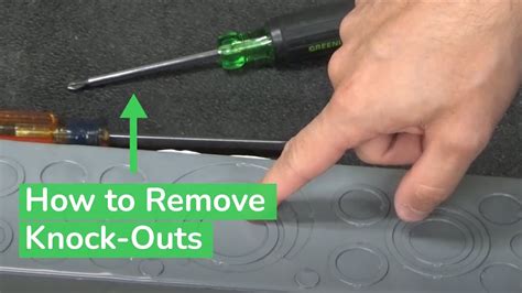 how to remove knock out from rv electrical box|knock out electrical panels.